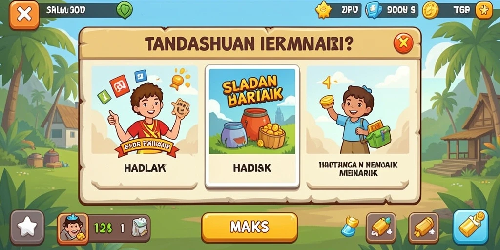 Tampilan awal permainan HIT9 yang menarik.