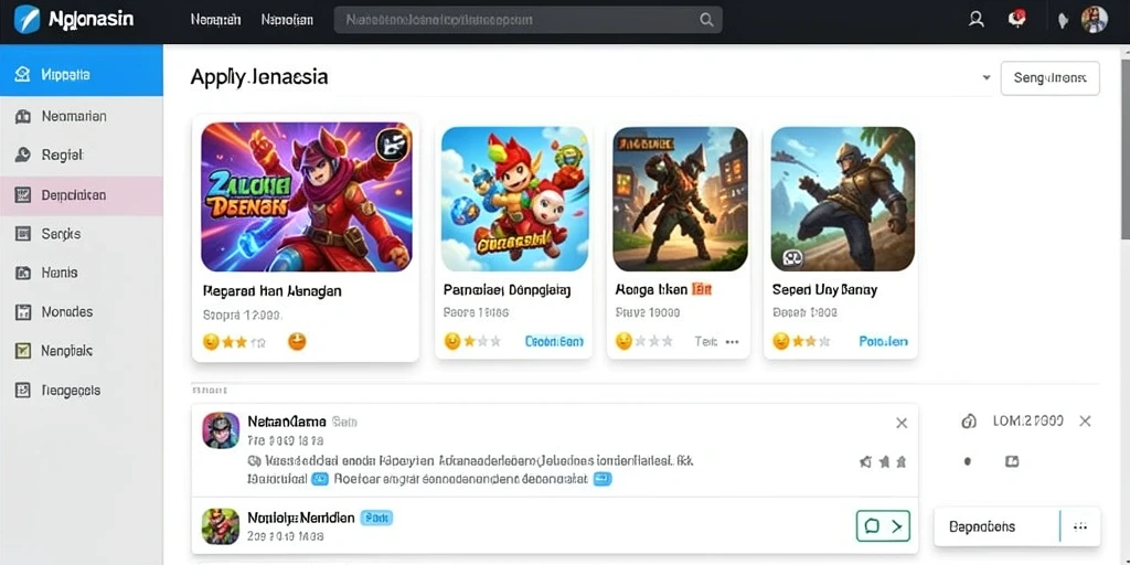 Tampilan awal yang menarik dengan pilihan permainan.